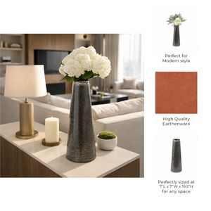 PEARLWOOD BLACK VASE 20 (IN) 11