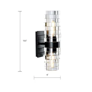 Murano 13.5'' High 2-Light Sconce - Matte Black 2