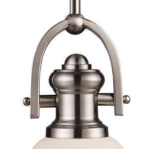 Brooksdale 5'' Wide 1-Light Mini Pendant - Satin Nickel 3
