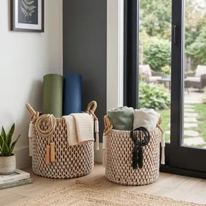 DUNCANLAND SET OF 2 BROWN STORAGE 24 (IN) 2