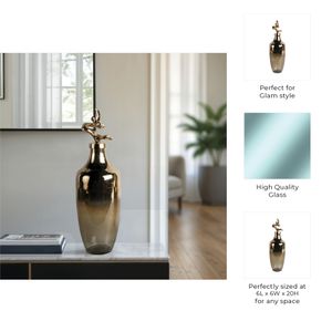 BRAMRUN GOLD GLASS VASE 20 (IN) 10