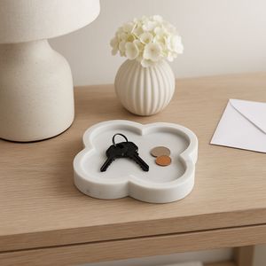 DALEYWAY WHITE TRINKET TRAY 1 (IN) 10