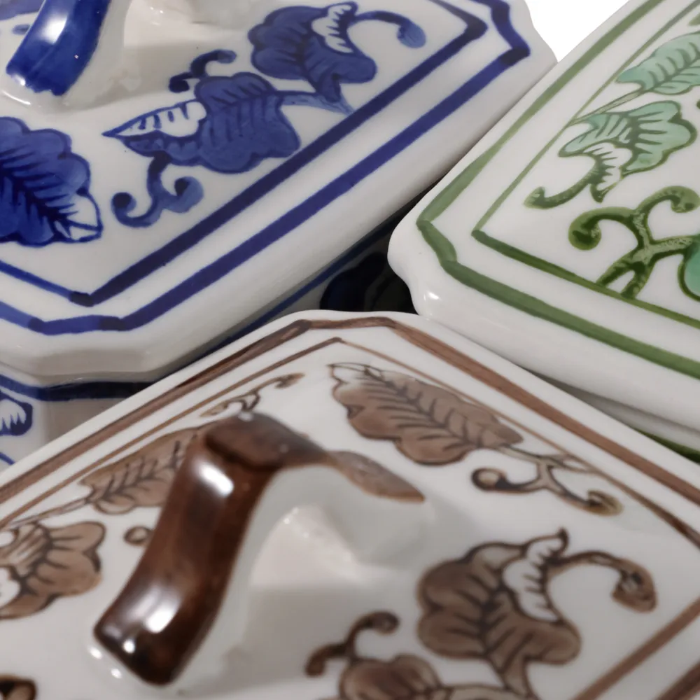 HENDONRUN SET OF 3 WHITE JARS 6 (IN)