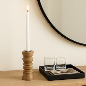 BREEVIEW TAN CANDLE HOLDER 6 (IN) 2