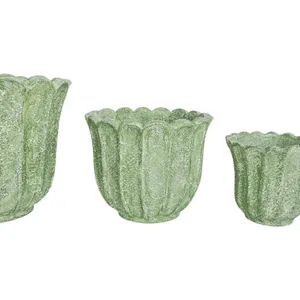 CASPERBROOK SET OF 3 GREEN PLANTER 13 (IN) 5