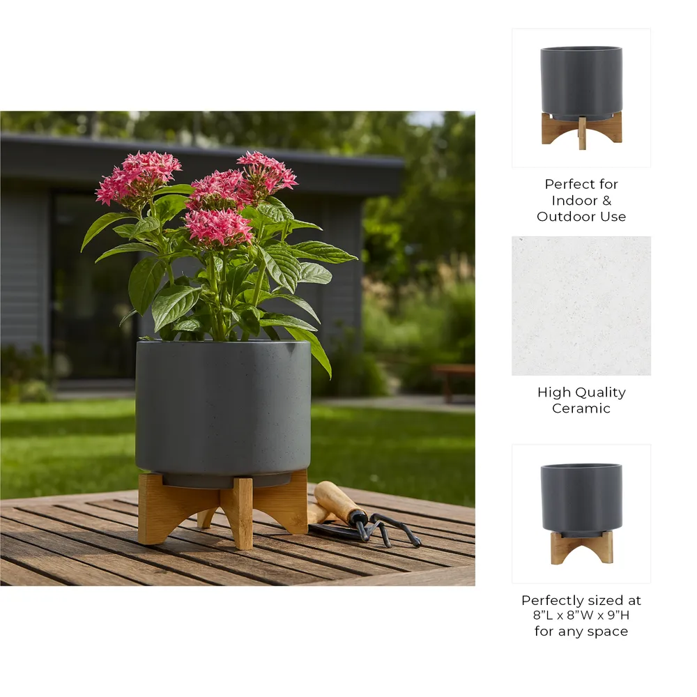 NORMAHAVEN GRAY PLANTER 9 (IN)
