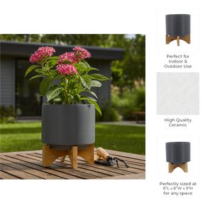 NORMAHAVEN GRAY PLANTER 9 (IN) 10
