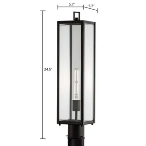 Capture 24.5'' High 1-Light Outdoor Post Light - Matte Black 2