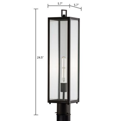 Capture 24.5″ High 1-Light Outdoor Post Light - Matte Black