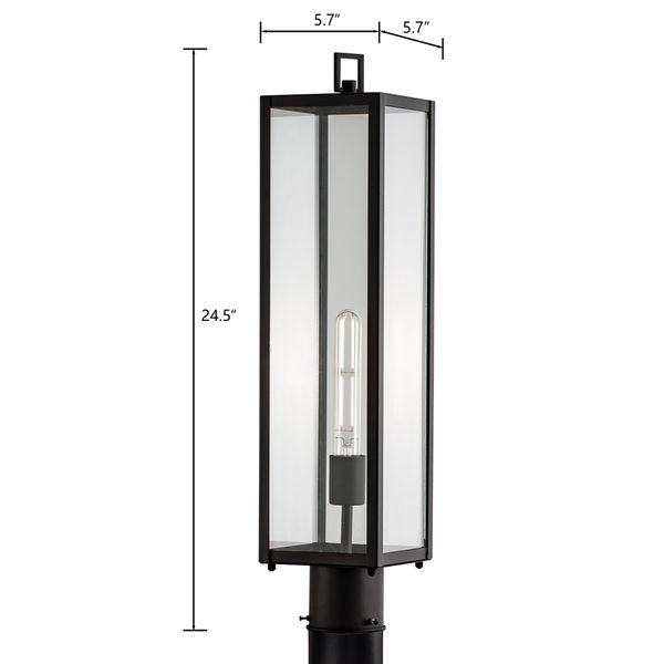 Capture 24.5'' High 1-Light Outdoor Post Light - Matte Black