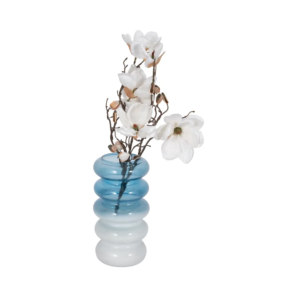 HARLOWFIELD BLUE GLASS VASE 12 (IN)