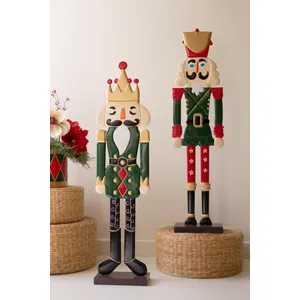 Set of 2 Painted Metal Nutcrackers 1