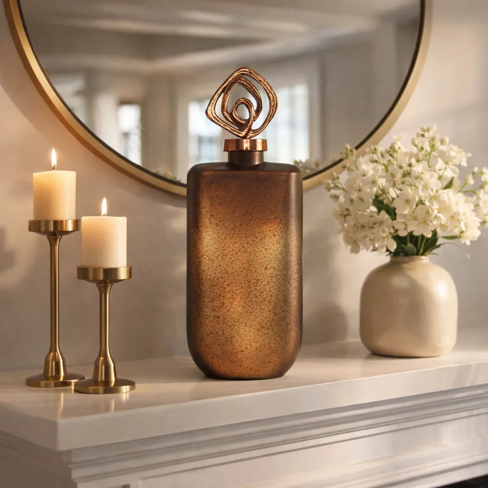 FINLEYGROVE BRONZE GLASS VASE 17 (IN)