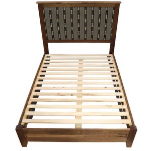 Heartland Walnut Upholstered Bed - Cal King - Premium Fabric 4