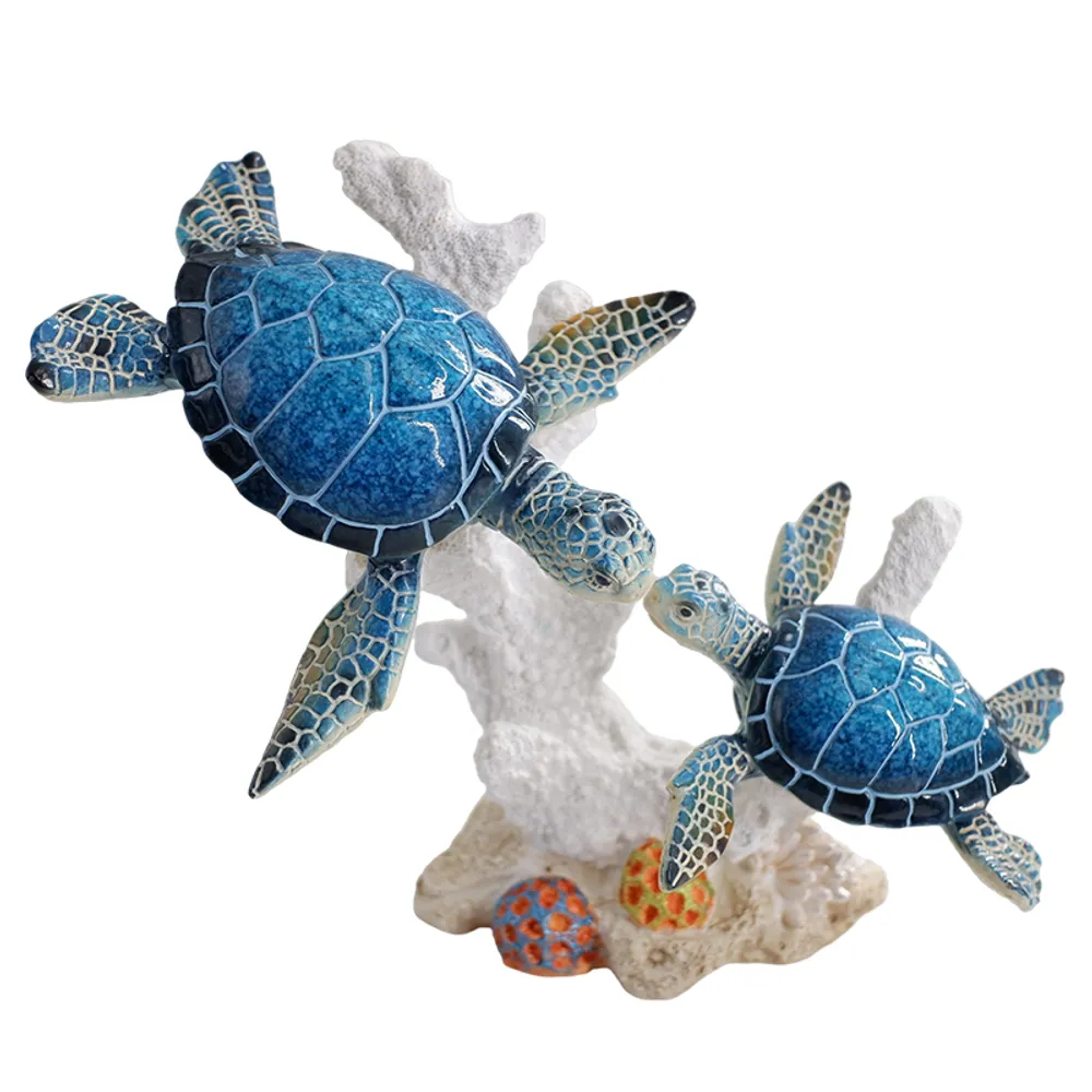 8" TURTLES ON CORAL