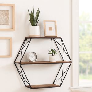 INGRIDHAVEN BROWN WALL SHELF 21 (IN) 11
