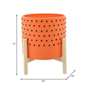 MORTONVALE ORANGE PLANTER 11 (IN) 4