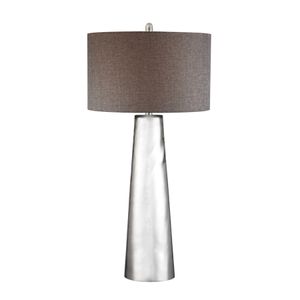 Tapered Cylinder 37.5'' High 1-Light Table Lamp - Silver Mercury 1
