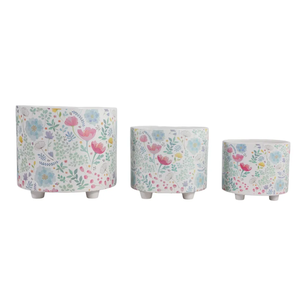 CALTONCROSS SET OF 3 BLUE PLANTER 11 (IN)