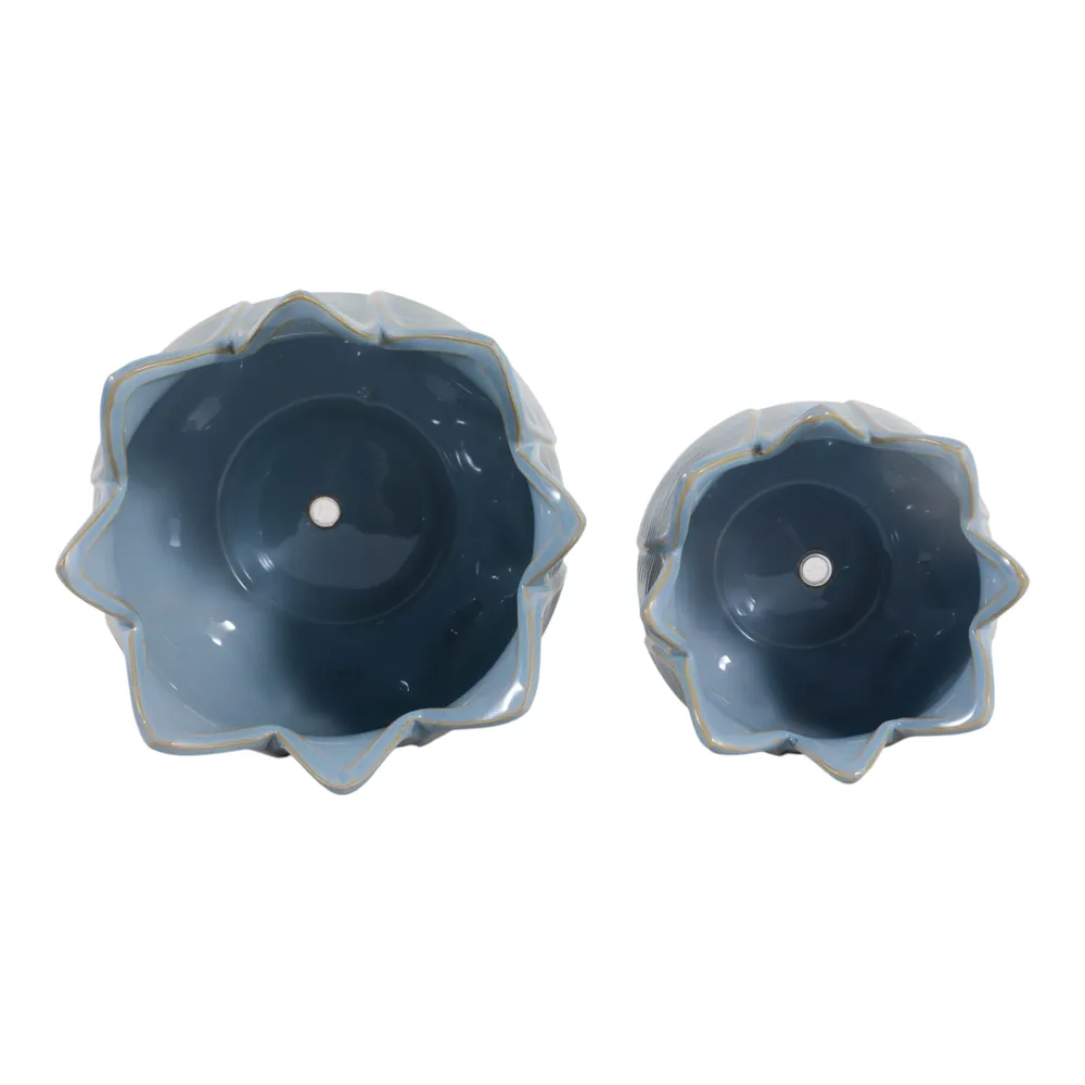 BRADYRIDGE SET OF 2 BLUE PLANTER 7 (IN)