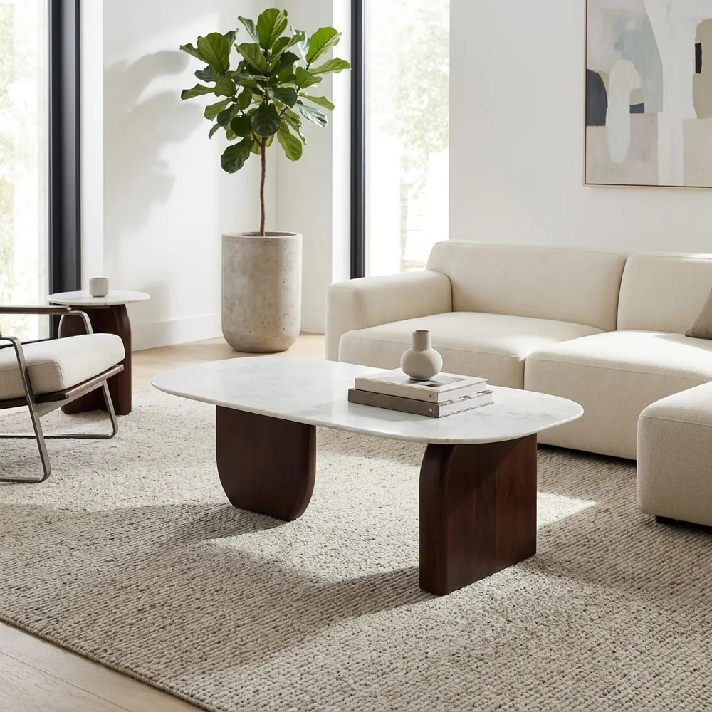 HAYFIELDLAND BROWN COFFEE TABLE 16 (IN)