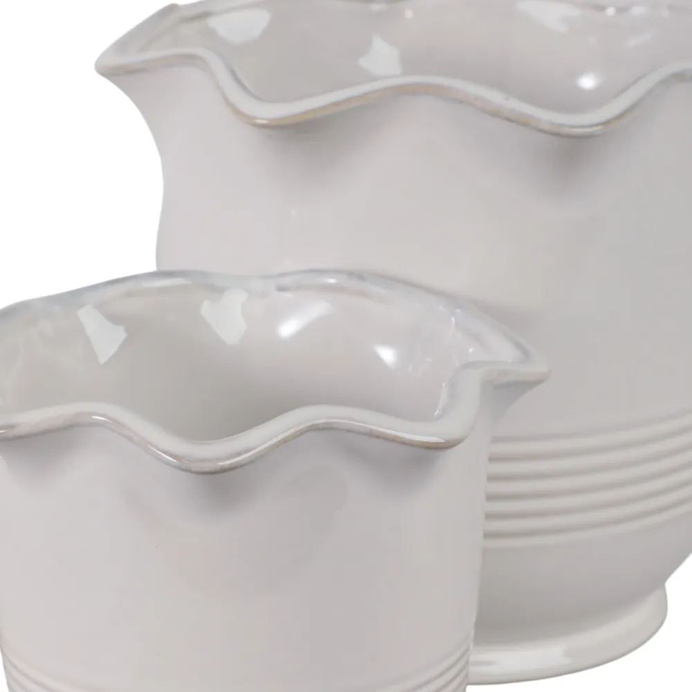 LENNONMOOR SET OF 2 IVORY PLANTER 8 (IN)
