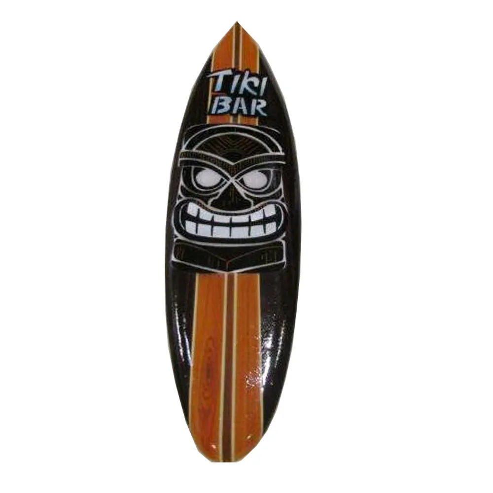 19-1/2" DARK WOOD TIKI BAR SURF BOARD