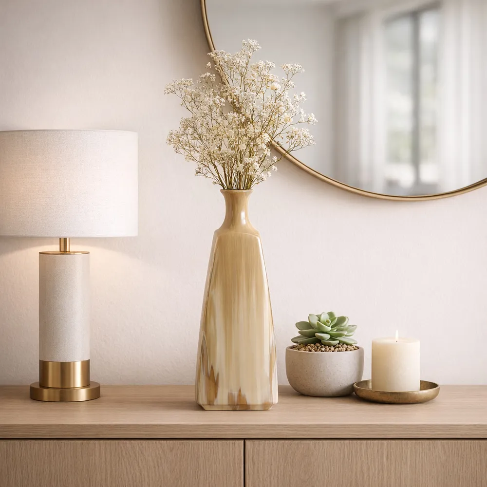 FLORAWELL TAN VASE 16 (IN)