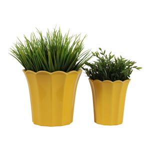 DEANGROVE SET OF 2 YELLOW PLANTER 7 (IN) 3