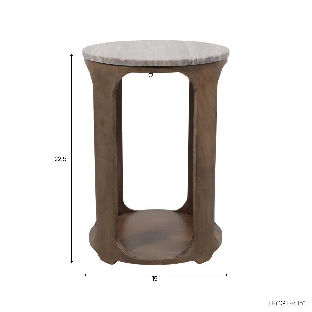 DASHHAVEN BROWN TABLE 23 (IN)