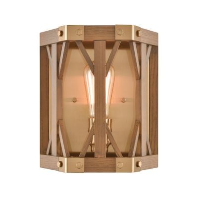 Structure 10″ High 1-Light Sconce - Medium Oak
