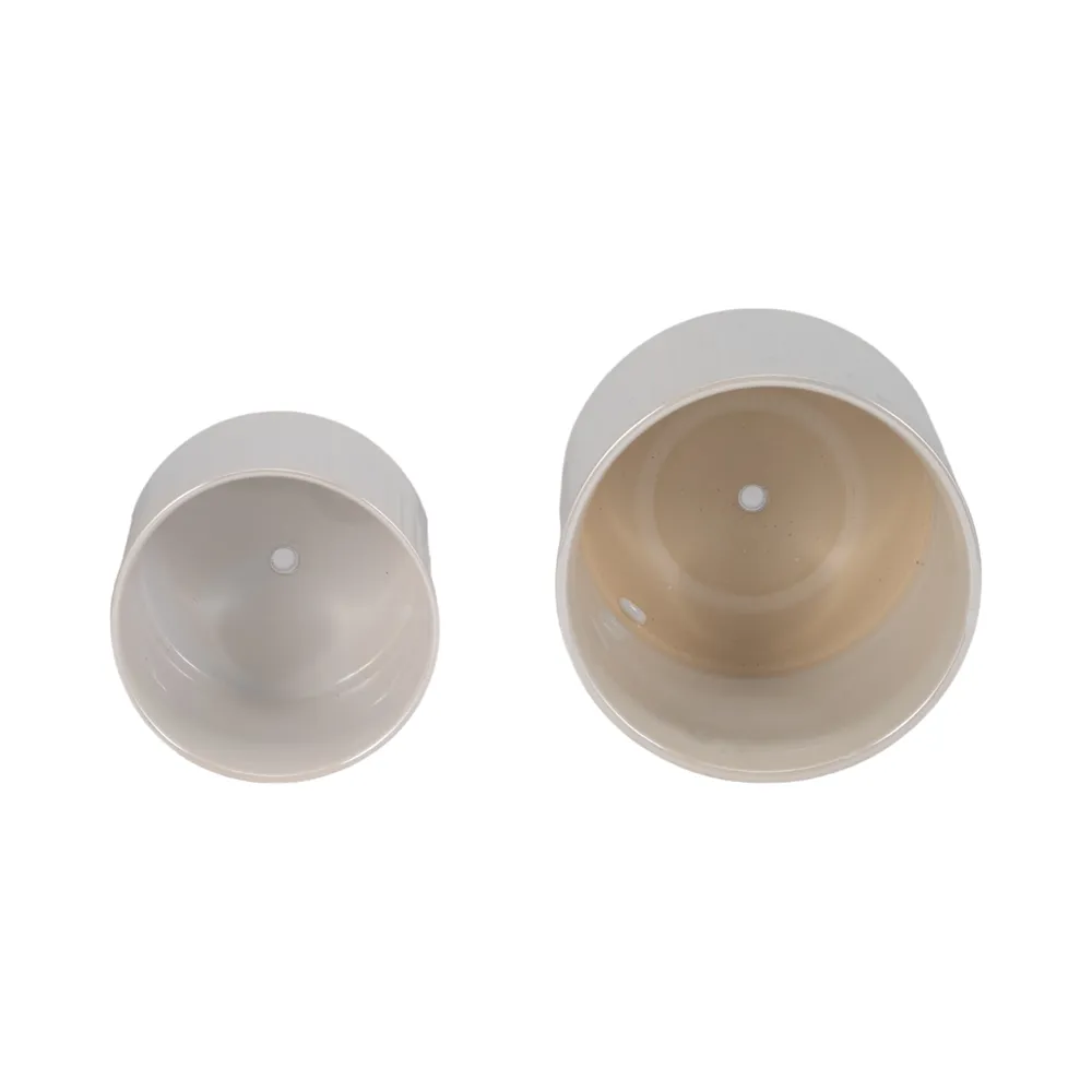 BISHOPTON SET OF 2 IVORY PLANTER 8 (IN)