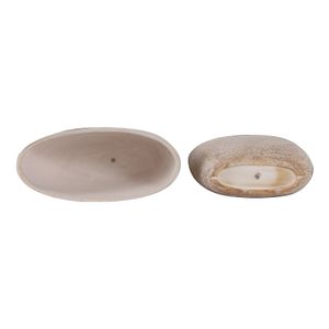 S/2 18/22" OBLONG CEMENT TEXTURE RESIN PLANTERS 7