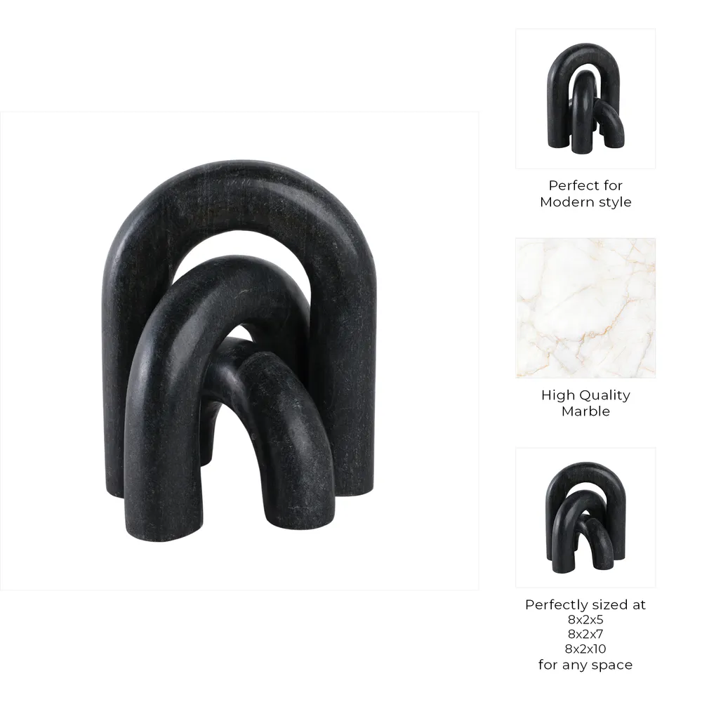 BRYNWAY SET OF 3 BLACK DECOR 10 (IN)