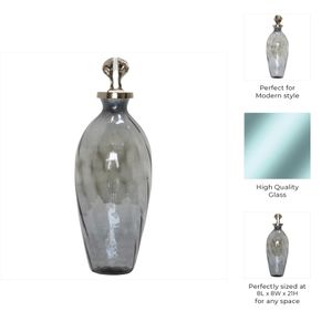 FORDHAMDALE GRAY GLASS VASE 21 (IN) 8