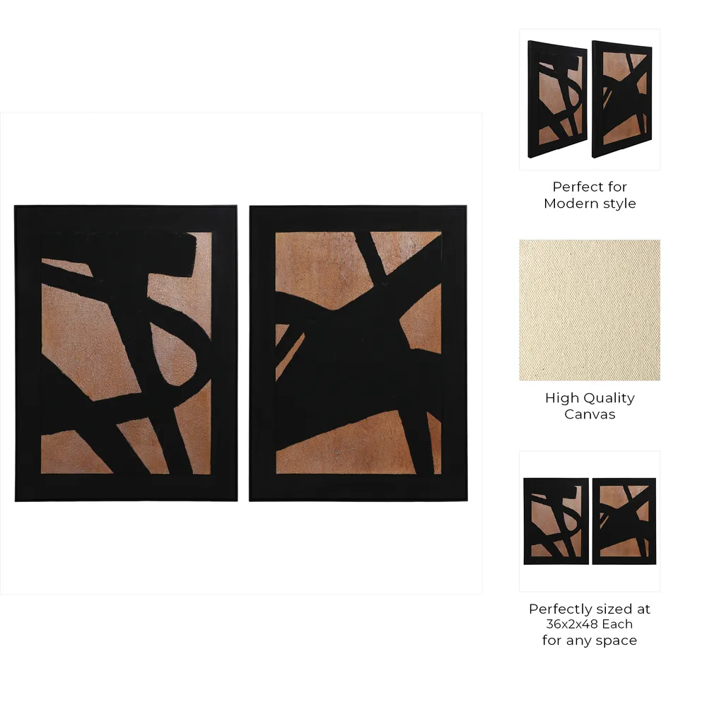 DRAYTONSTONE SET OF 2 BLACK ART 48 (IN)