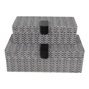 BECKETTLAKE SET OF 2 BLACK BOXES 5 (IN) 3