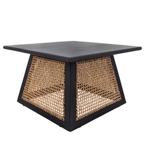 WOOD 28" CANE COFFEE TABLE KD 2