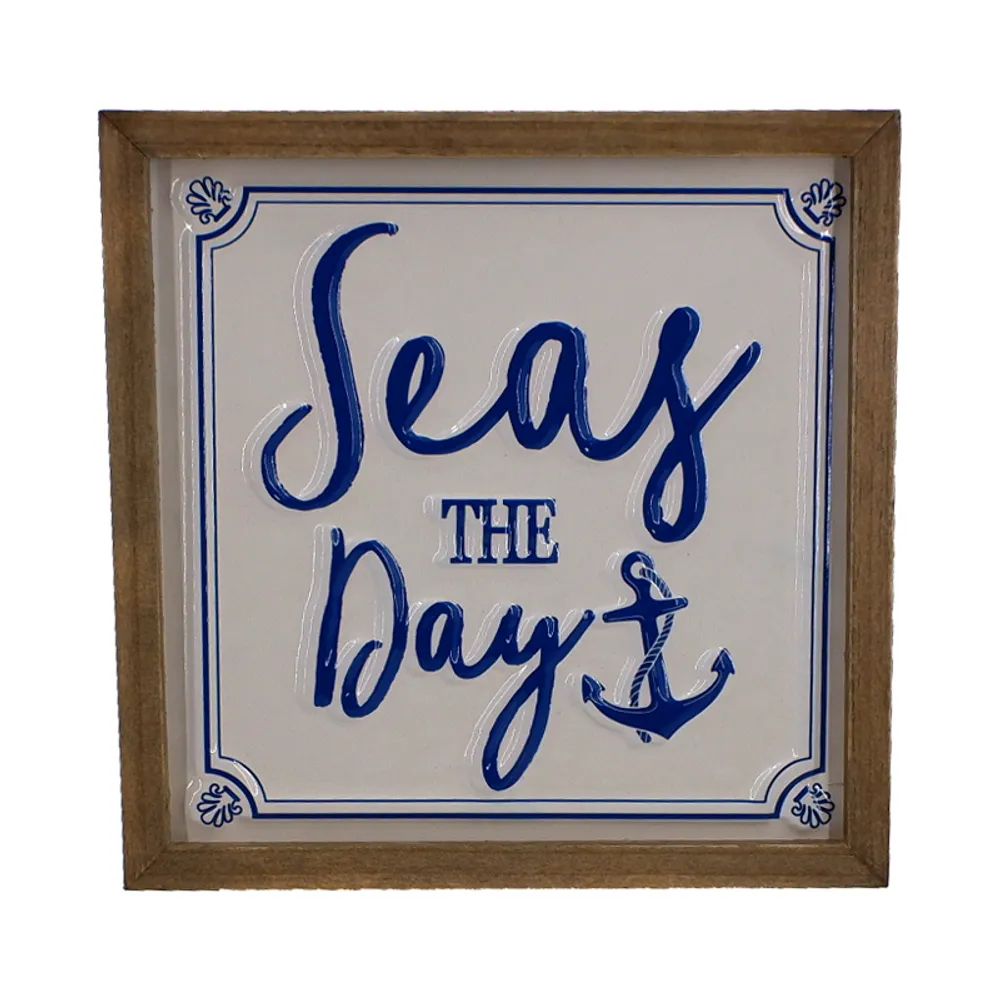 8" SEAS THE DAY METAL BOX SIGNS