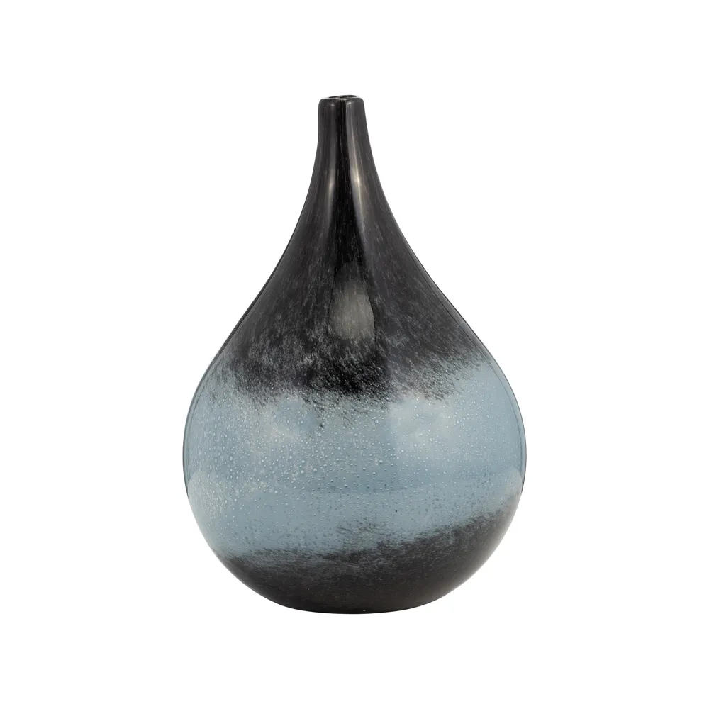 FINLEYMOOR BLUE GLASS VASE 11 (IN)