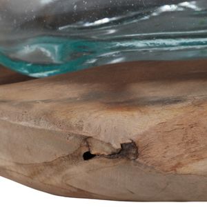 TIPTONWAY BROWN GLASS VASE 12 (IN) 7