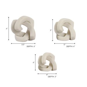 PEYTONHAM SET OF 3 WHITE DECOR 6 (IN) 10