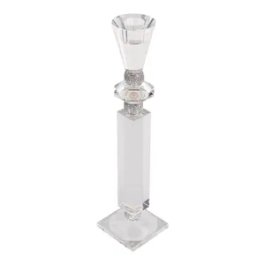 GRANLEYSHAW CLEAR CANDLE HOLDER 12 (IN) 7