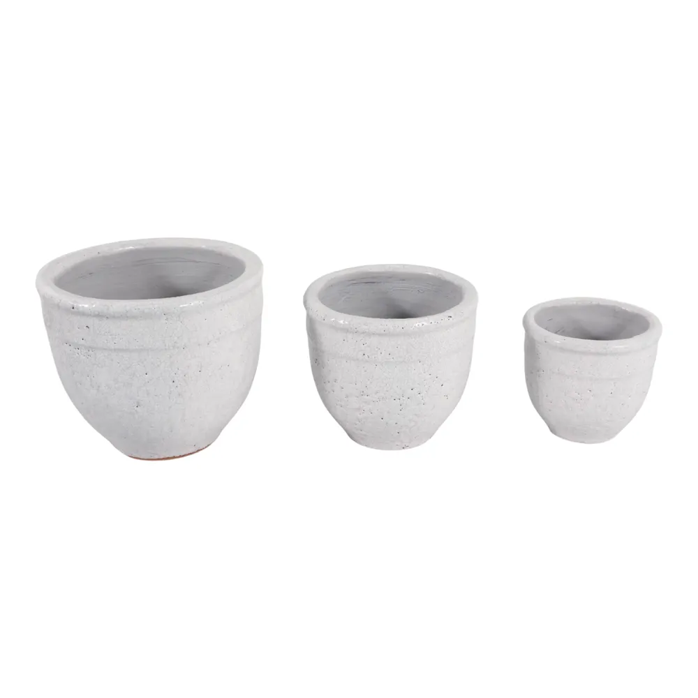 HAYFORDWAY SET OF 3 WHITE PLANTER 8 (IN)
