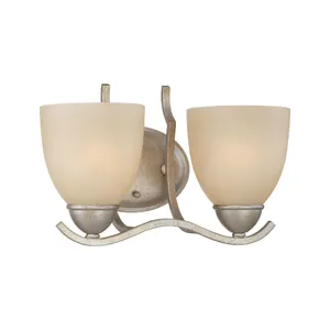 Triton 2-Light Wall Lamp in Moonlight Silver 1