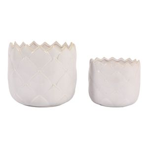 FULTONPARK SET OF 2 IVORY PLANTER 7 (IN) 1