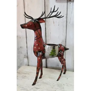 Red Iron Deer 13.75x4.75x18.5in 2