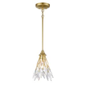 Flora Grace 7'' Wide 1-Light Mini Pendant - Champagne Gold 1
