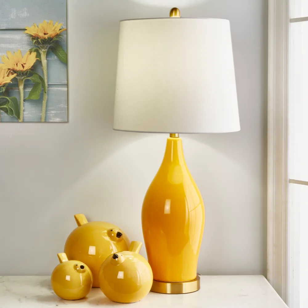 HARKENLEY SET OF 3 YELLOW DECOR 7 (IN)