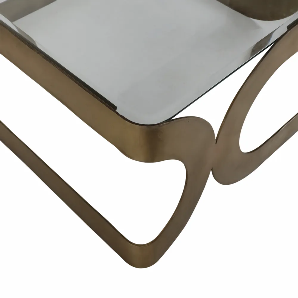 EMMETVIEW GOLD COFFEE TABLE 15 (IN)